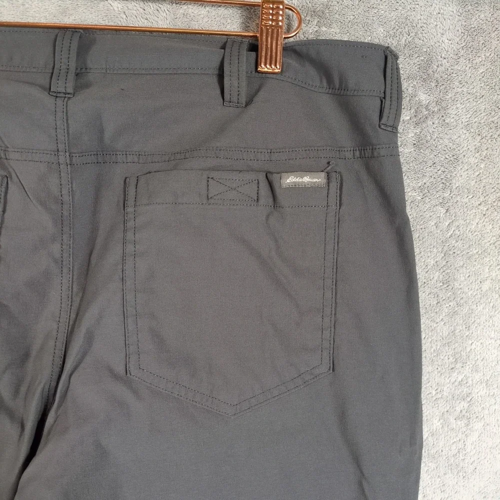 Eddie Bauer Mens Fleece Lined Tech Pants Gray 38x32 Insulated Hiking Outdoor